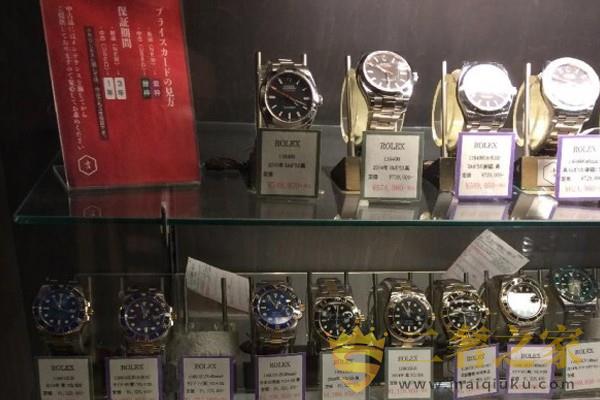 店内手表标签颜色及价格区别